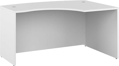 Bush Business Furniture Studio C 60W x 43D Right Hand L-Bow Desk Shell in White - LeafyLoom