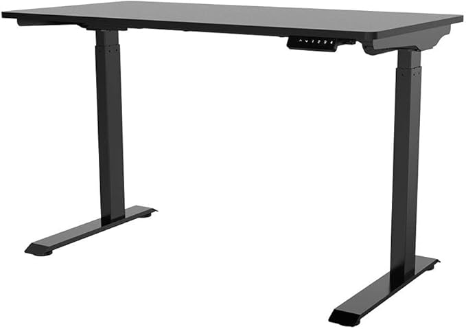 Monoprice Home Office Single Motor (47.2in x 23.6in) Sit-Stand Desk Table-Workstream Collection, Black - LeafyLoom