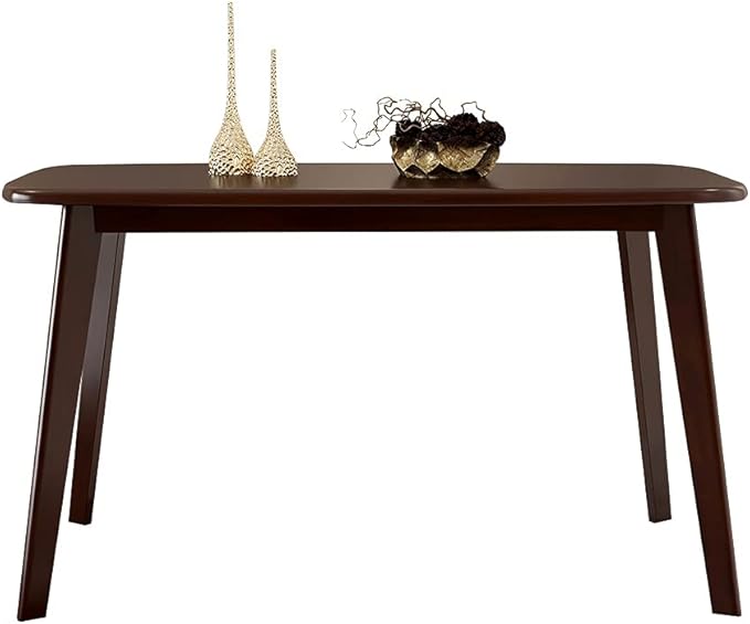 Mid Century Modern Real Solid Wood Dining Table,Working Desk,Walnut,47inch - LeafyLoom