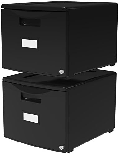 Storex 61264B01C File Cabinet, 1-Pack, Black - LeafyLoom