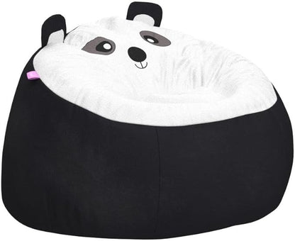 Posh Creations Cute Soft and Comfy Bean Bag Chair for Kids, Animal - Panda - LeafyLoom