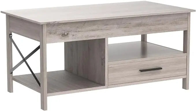 WLIVE Coffee Table, 39" Lift Top Coffee Table with Hidden Compartment and Sorage Drawers for Living Room,Grey - LeafyLoom