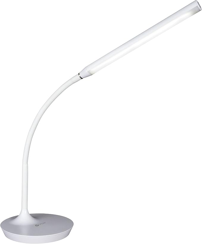 OttLite Extended Reach LED Desk Lamp, White - LeafyLoom