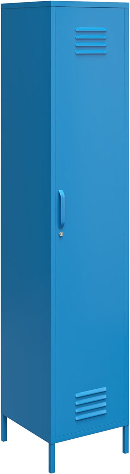 Novogratz Cache Single Metal Locker Storage, Blue Cabinet - LeafyLoom