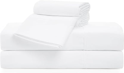 UGG 13579 Alahna Cali King Bed Sheets and Pillowcases 4-Piece Set Luxury Machine Washable Deep Pockets Wrinkle-Resistant Breathable Cozy Comfort Silky Cooling Sheets, California King, White - LeafyLoom