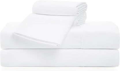 UGG 01327 Alahna King Bed Sheets and Pillowcases 4-Piece Set Sleep in Luxury Machine Washable Deep Pockets Wrinkle-Resistant Breathable Cozy Comfort Silky Cooling Sheets, King, White - LeafyLoom