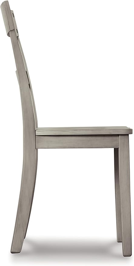 Signature Design by Ashley Loratti Modern Farmhouse 18" Weathered Wood Dining Chair, 2 Count, Gray - LeafyLoom