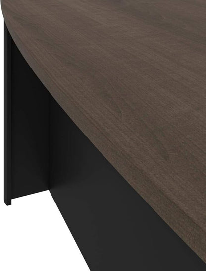 Bestar Connexion Desk Shell, 72W, Antigua & Black - LeafyLoom