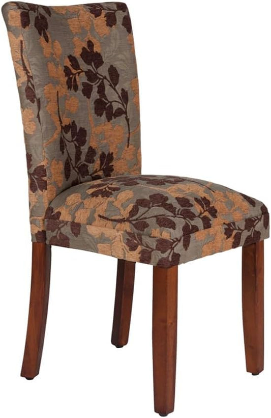 Homepop Home Decor | K1136-F975 | Classic Upholstered Parsons Dining Chair | Single Accent Dining Chair, Brown Woven - LeafyLoom