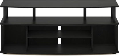 Furinno Jaya Large Entertainment Center Hold up to 55-in TV, Inches, Blackwood - LeafyLoom