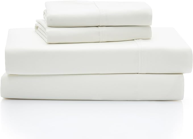 UGG 01326 Alahna Queen Bed Sheets and Pillowcases 4-Piece Set Sleep in Luxury Machine Washable Deep Pockets Wrinkle-Resistant Breathable Cozy Comfort Silky Cooling Sheets, Queen, White - LeafyLoom