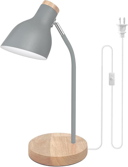 Himmel Desk Lamp, Adjustable Metal Table Lamp, Children's Table Lamp for Bedroom, Living Room, E27 Socket Reading Next to Lamp (Grey) - LeafyLoom