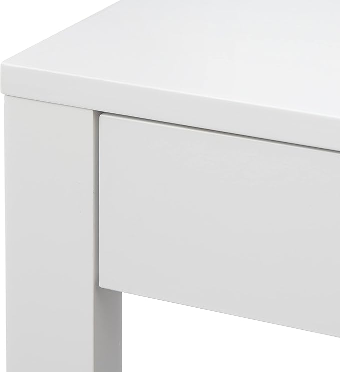 Target Marketing Systems Gabby Home Office, Study Room, Vanity or Bedroom, Computer 2 Drawers, Contemporary Style Desk with Storage, 40” x 20”, White - LeafyLoom