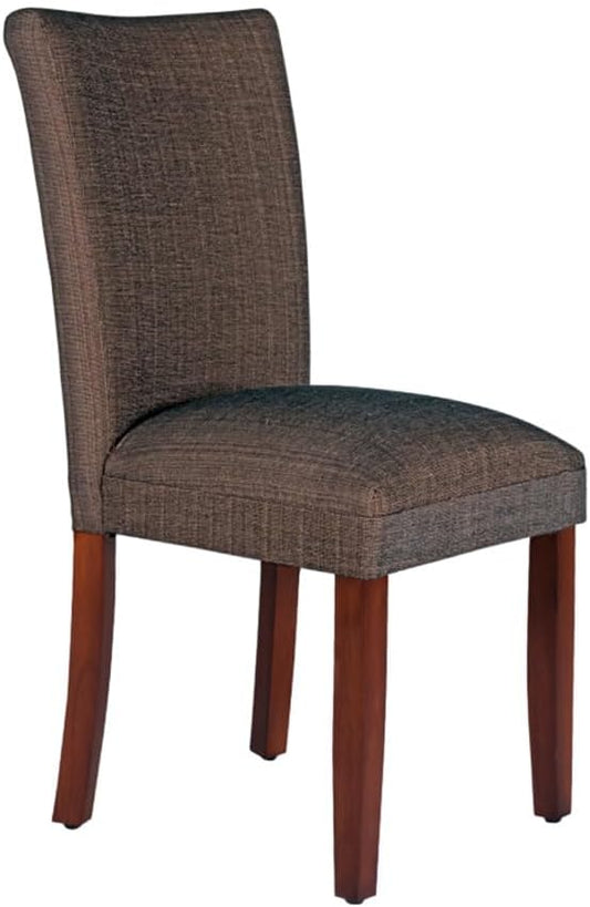 HomePop Classic Parsons Dining Chair, Single Pack, Textured Brown - LeafyLoom