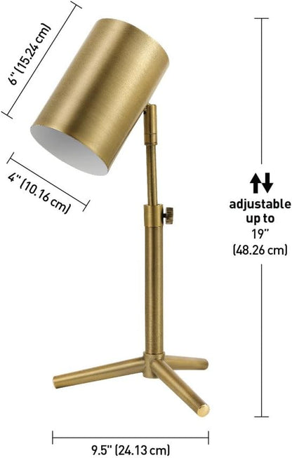 Globe Electric 52097 Pratt Desk Lamp, 18 in 1, Brass 1-Light - LeafyLoom