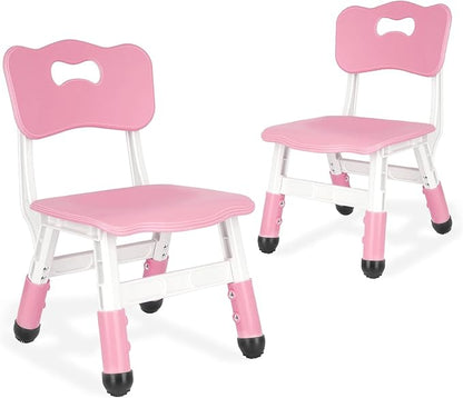 kids chair adjustable height Children chairs suitable for Children age 2-8 with foot covers for home classroom kindergarten and children's venues two-pack - LeafyLoom