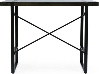 Christopher Knight Home Glentana Desk, Black + Brown - LeafyLoom