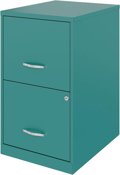 Lorell SOHO File Cabinet, Teal - LeafyLoom