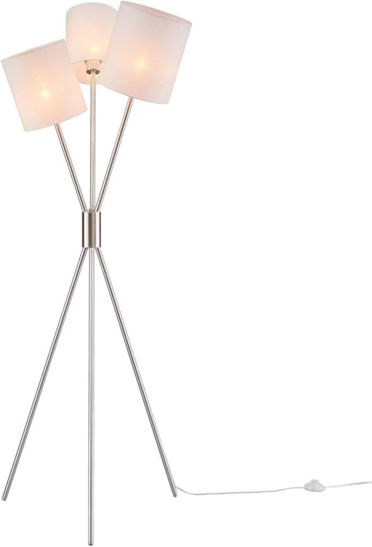 Modway Alexa 3-Light Floor Lamp in Silver - LeafyLoom