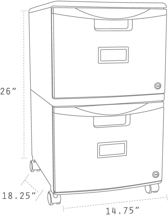 Storex 61316U01C File Cabinet, 1-Pack, White - LeafyLoom