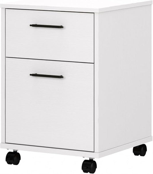 Bush Furniture Key West 2 Drawer Mobile File Cabinet, Rolling File Cabinet for Home Office - LeafyLoom