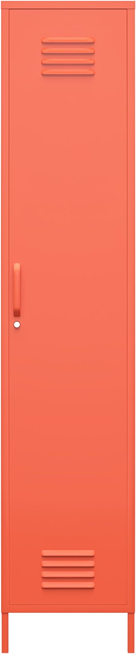 Novogratz Cache Single Metal Locker Storage, Orange Cabinet - LeafyLoom