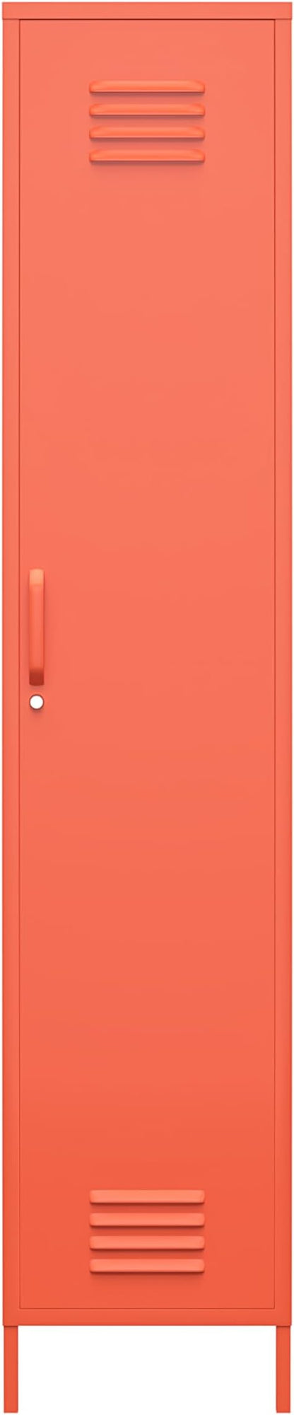 Novogratz Cache Single Metal Locker Storage, Orange Cabinet - LeafyLoom