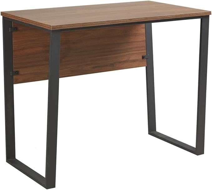 510 DESIGN Carlyle Home Office Computer Desk for Small Spaces - Industrial Wooden Top Writing Table with Sturdy Metal Legs, Living Room Furniture, Easy Assembly, 38" W x 22" D x 30" H, Dark Coffee - LeafyLoom