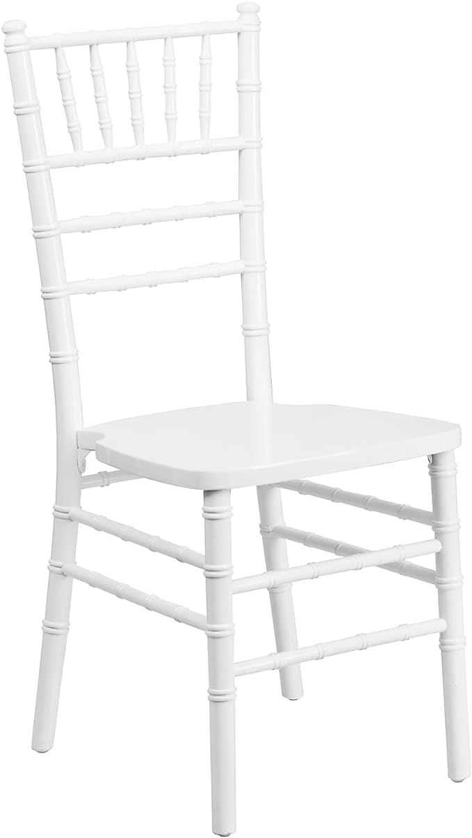 Flash Furniture Hercules Series Chiavari Chair for Formal Events and Banquets, Commercial/Residential All-Occasion Event Chair, White - LeafyLoom