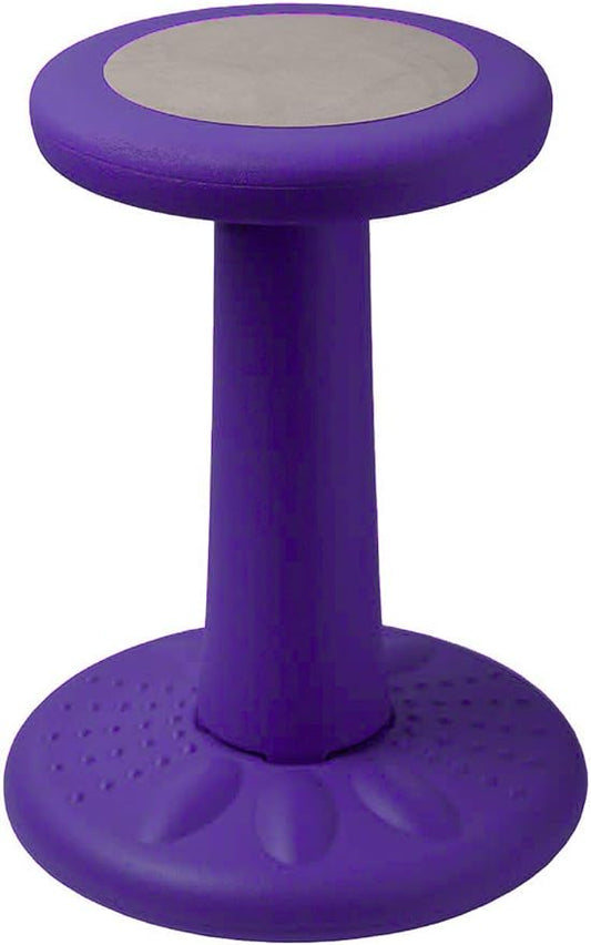 Studico ActiveChairs Kids Wobble Chair, Flexible Elementary Classroom Seating, Improves Focus, Posture and Helps ADHD/ADD, Sensory Desk Chairs, Pre-Teen 17.75" Active Fidget Chairs, Ages 7-12, Purple - LeafyLoom