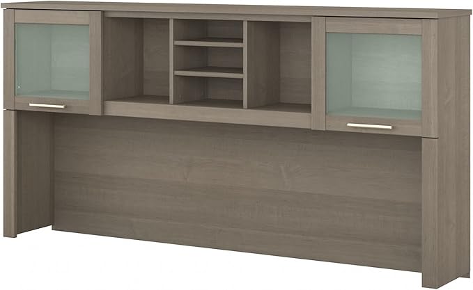 Bush Furniture Somerset 72W Desk Hutch in Ash Gray - LeafyLoom