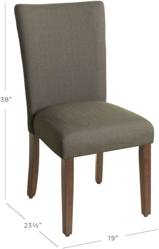 HomePop Parsons Classic Upholstered Accent Dining Chair, Single Pack, Brown - LeafyLoom