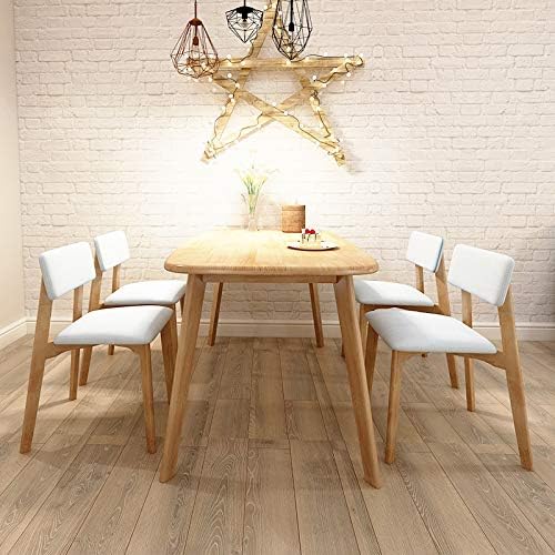 Mid Century Modern Real Solid Wood Dining Table, Working Desk,47 Inch,Natural… - LeafyLoom