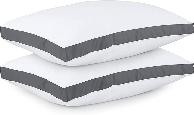 Utopia Bedding Bed Pillows for Sleeping King Size (Grey), Set of 6, Cooling Hotel Quality, Gusseted Pillow for Back, Stomach or Side Sleepers - LeafyLoom