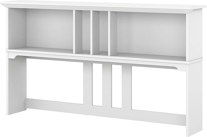 Salinas Casual Hutch for L-Shaped Desk, Pure White - LeafyLoom