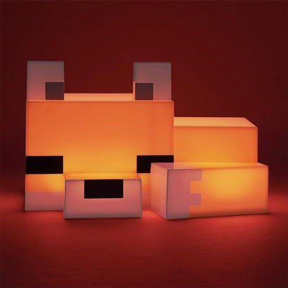 Paladone Minecraft Cute Fox Night Light, Soft Orange Glow, Officially Licensed Minecraft Decor and Desk Lamp for Gaming Room or Kids and Tween Bedroom - LeafyLoom