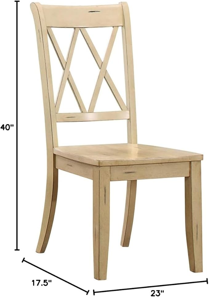 Homelegance Dining Chair (Set of 2), Buttermilk - LeafyLoom