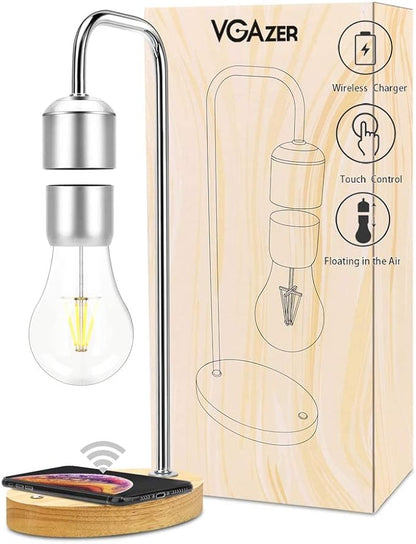 VGAzer Magnetic Levitating Floating Wireless LED Light Bulb with Wireless Charger for Desk Lamp,Room or Office Decor,Unique Gifts - LeafyLoom