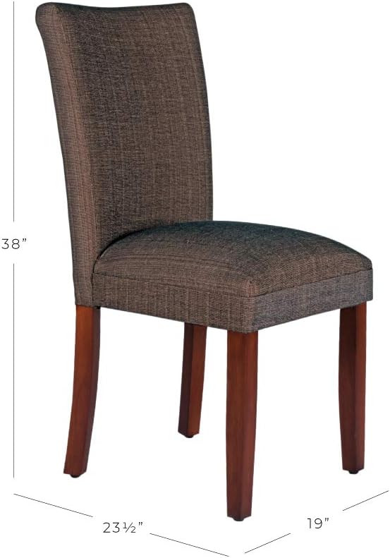 HomePop Classic Parsons Dining Chair, Single Pack, Textured Brown - LeafyLoom