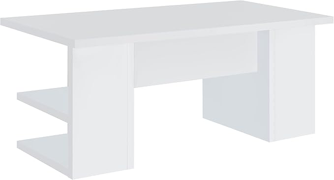 Coaster Home Furnishings Alice Writing Desk White with Open Shelves - LeafyLoom