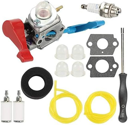 C1U-W12A Carburetor for Poulan FL1500 FL1500LE Leaf Blower C1U-W12B 530071629 with Air Filter Repower Kit - LeafyLoom