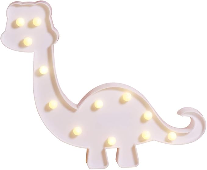 Dinosaur Decorations, Childen Kids Bedroom Decorative Table Lamps Battery Operated Marquee Animal Sign Dinosaur Wall Decoration, Gift for Dinosaur Lovers - LeafyLoom