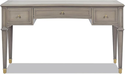 Jennifer Taylor Home Dauphin 55" 3-Drawer Wood Executive Desk, Grey Cashmere - LeafyLoom