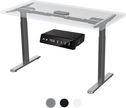 AIMEZ0 Dual Motor Electric Sit Stand Desk Standing Desk Frame Adjustable Height 27.4-45.6 inches DIY Motorized Computer Desk for Home and Office Gray (Frame Only) - LeafyLoom