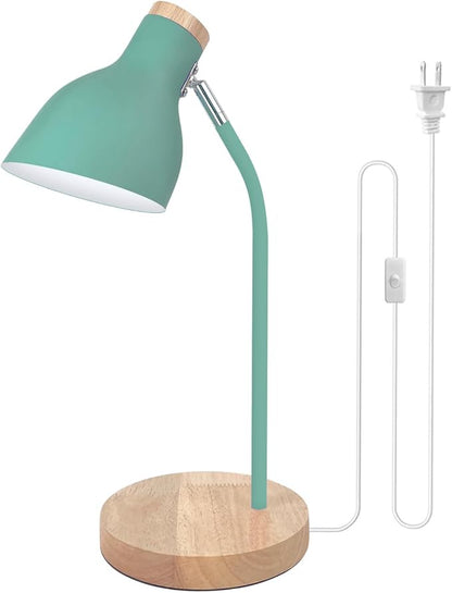 Himmel Desk Lamp, Adjustable Metal Table Lamp, Children's Table Lamp for Bedroom, Living Room, E27 Socket Reading Next to Lamp (Green) - LeafyLoom