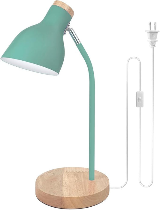 Himmel Desk Lamp, Adjustable Metal Table Lamp, Children's Table Lamp for Bedroom, Living Room, E27 Socket Reading Next to Lamp (Green) - LeafyLoom