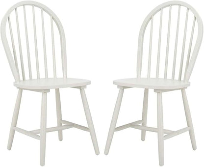 Safavieh Home Camden Farmhouse Off-White Spindle Back Dining Chair, Set of 2 - LeafyLoom