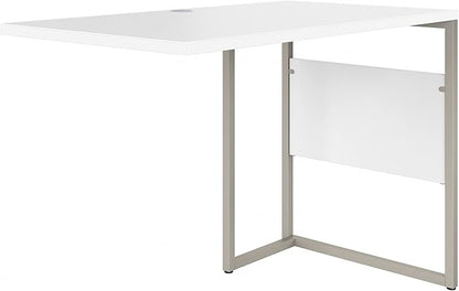 Bush Business Furniture Hybrid Desk Return/Bridge, 42W x 24D, White - LeafyLoom