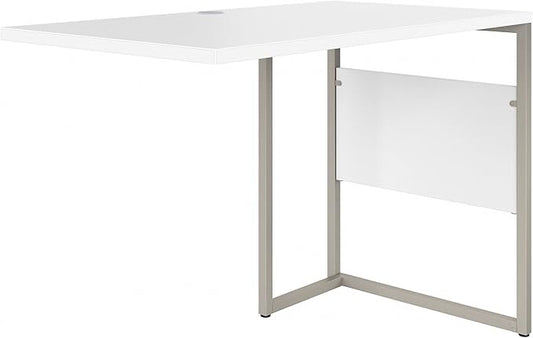 Bush Business Furniture Hybrid Desk Return/Bridge, 42W x 24D, White - LeafyLoom