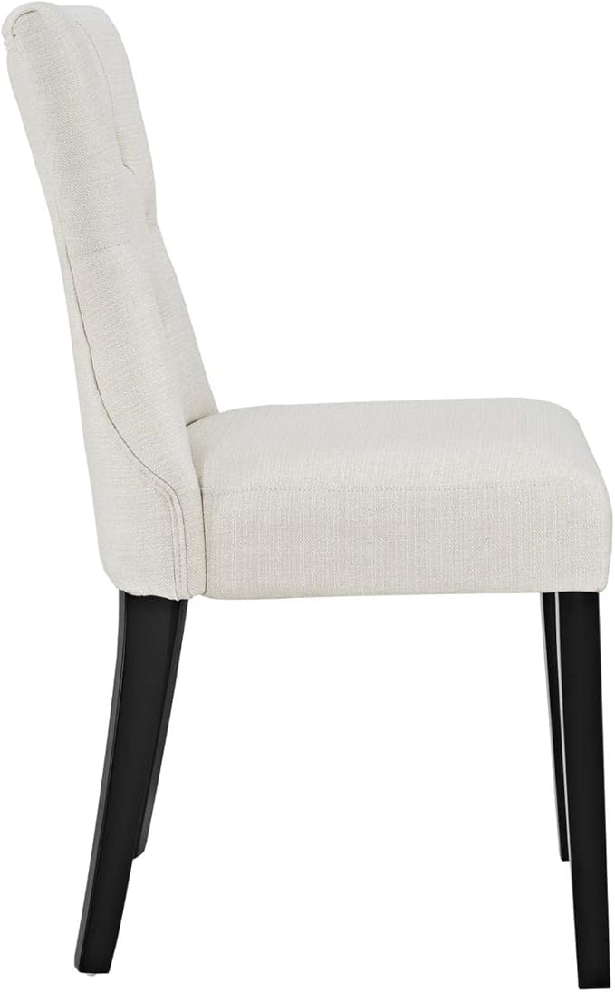 Modway Silhouette Modern Tufted Upholstered Fabric Parsons Four Dining Chairs in Beige - LeafyLoom